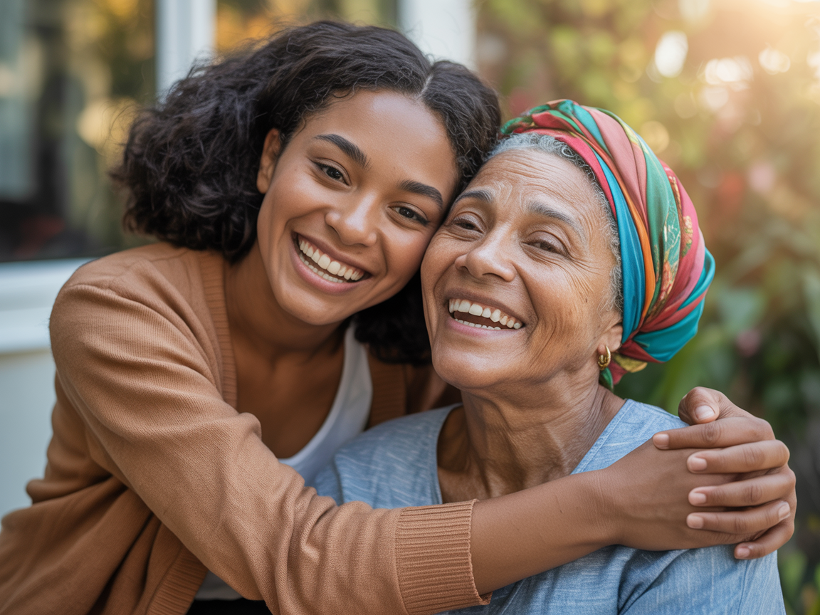 Family caregiver supporting a loved one through cancer treatment
